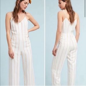 Anthropologie white jumpsuit